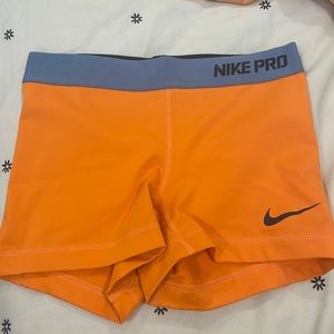 orange never worn nike pro spandex